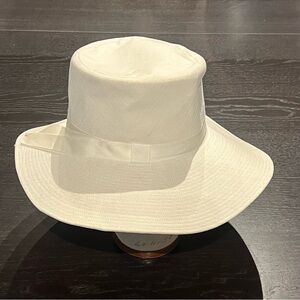 Vintage  Wide-Brim Hat with Ribbon Band